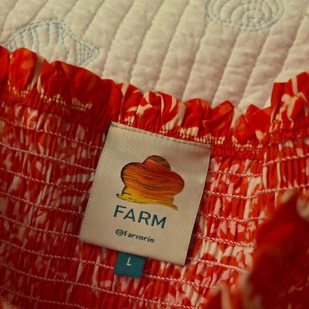FARM Rio Vibrant Red and White Dress